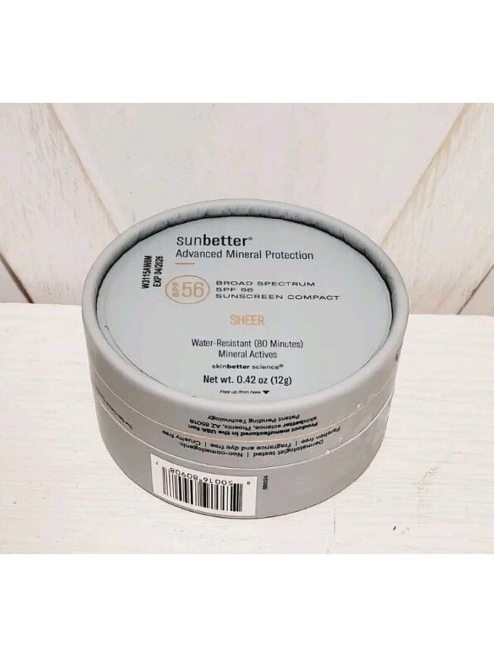 sunbetter SPF 56 Mineral Sunscreen Compact 0.42 oz See Pics